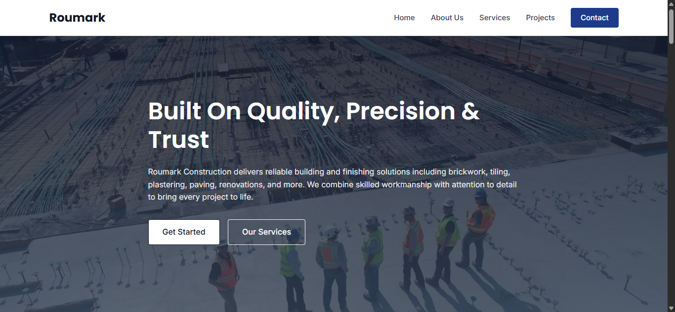 Roumark Construction Website
